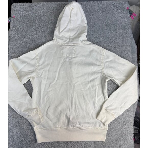 True Religion Mens Unisex Off-White Hoodie Jacket L Cotton Zip-Up NWOT - Picture 6 of 16